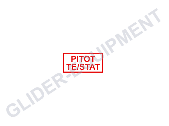 Waarschuwingssticker/Aanwijzingssticker 'Pitot/TE/Stat' rood [SR112385]